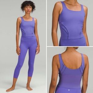 Lululemon Nulu and Mesh-Back Shelf-Bra Yoga Tank Top